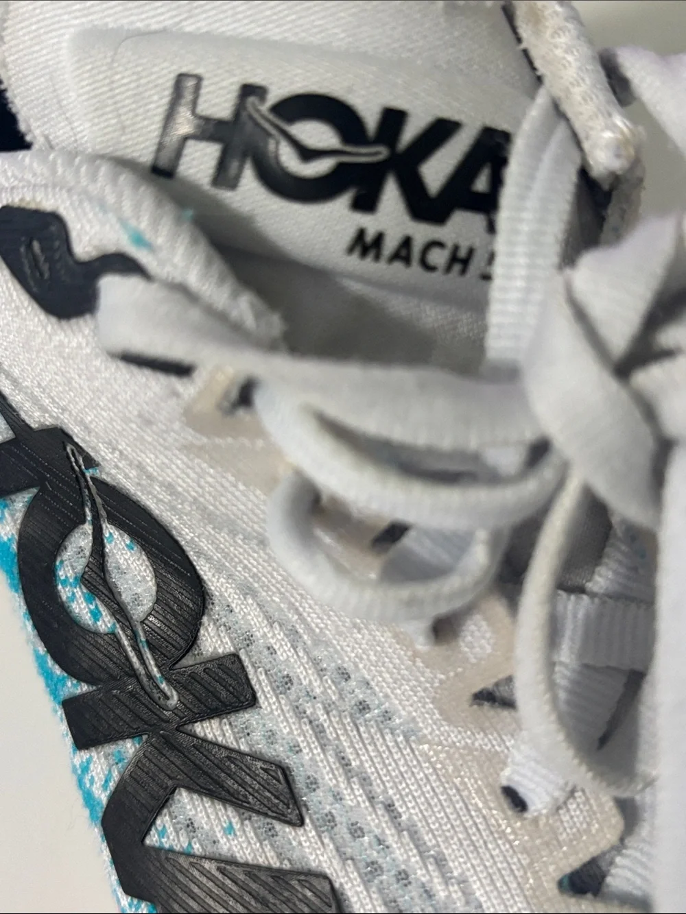 Hoka One One Women's White Teal Pink Athletic Shoes